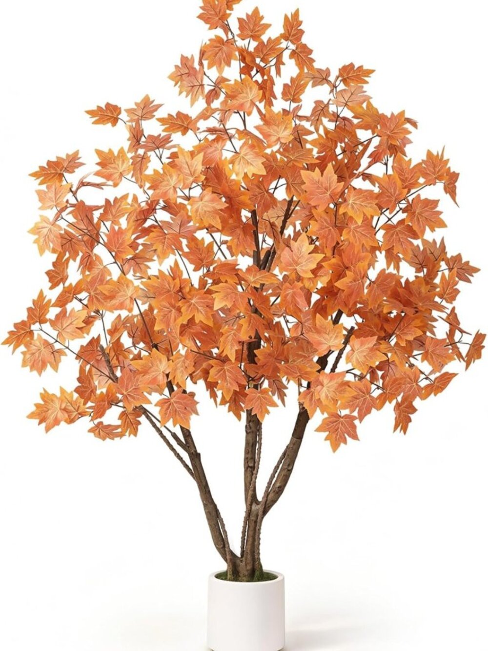 5FT Artificial Fall Maple Tree - Lifelike Faux Decor for Indoor & Outdoor Use